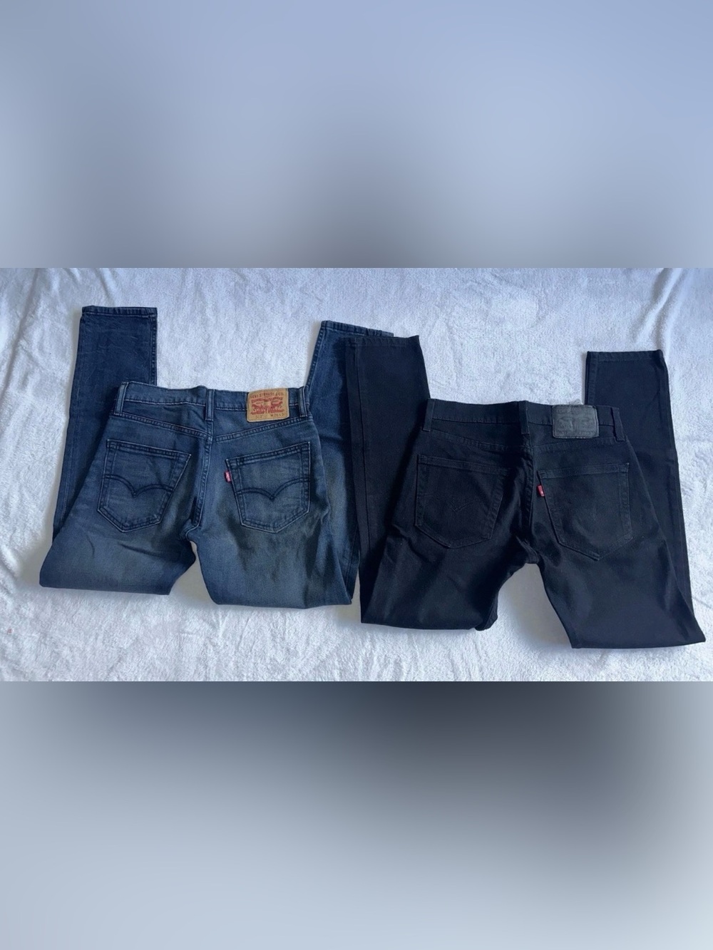 Lot Of 2 Pair Levis 512 Jeans Men’s Size 28x30 Black Dark Wash Slim Fit EUC